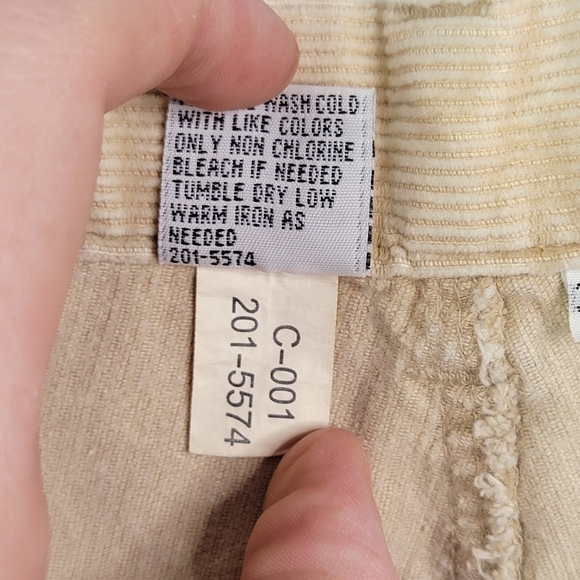 Lee Dungarees Loose Straight Leg Light Tan Corduroy Pants Men's 36x34 - Picture 7 of 13